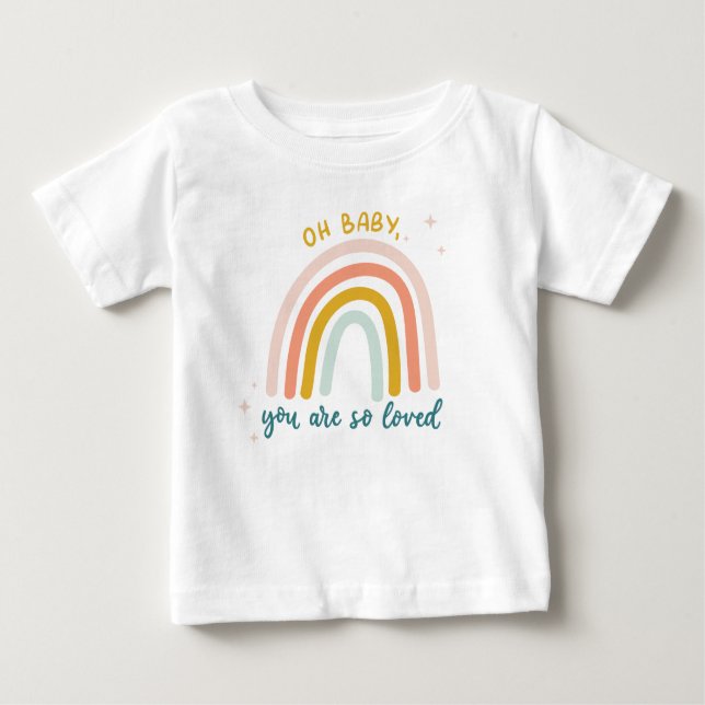 Oh Baby, du bist so geliebt Baby T-shirt (Vorderseite)