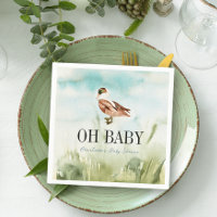 Oh Baby Duck/Mallard Watercolor Boy Babydusche