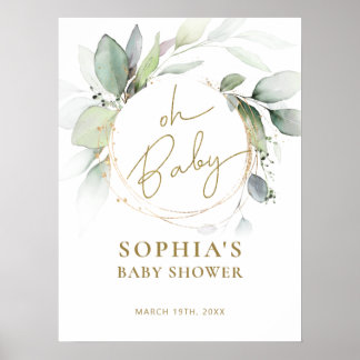 Oh Baby Dusche Begrüßungszeichen Plakat