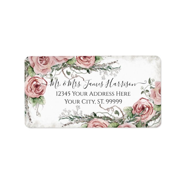 Oh Baby Duschmädchen BOHO Wasserfarbenfrohe Rückke Adressaufkleber (Vorne)