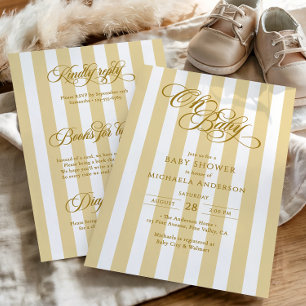 Oh Baby Elegant Script All In One Baby Shower Über Einladung