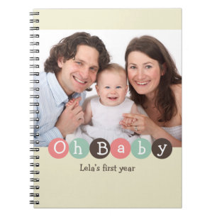 Oh Baby erste Familie ecru pastel dot journal Notizblock