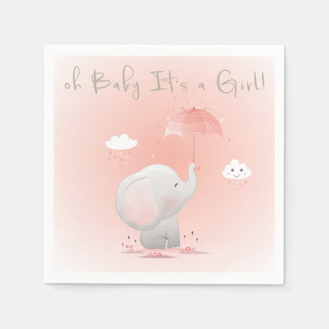 Oh, Baby! Es ist ein Mädchen! Serviette (Vorderseite)