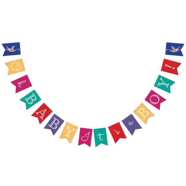 Oh Baby Es ist eine junge, farbenfrohe Stork Bird  Wimpelkette (Alle)