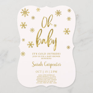 Oh Baby, es ist kalt draußen im Winter Baby Mädche Einladung