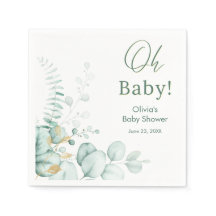 Oh Baby Eukalyptus Grün Gold Baby Shower