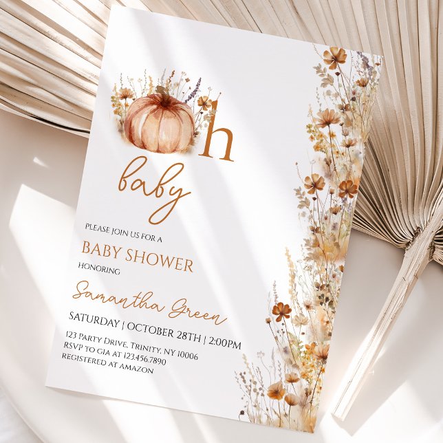 Oh Baby Fall Baby Dusche Einladung (Von Creator hochgeladen)