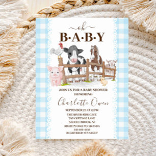 Oh Baby Farm Country Baby Shower Einladung Postkarte
