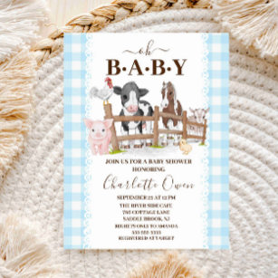 Oh Baby Farm Country Babydusche Einladung Postkarte