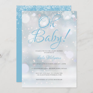 Oh Baby First Snowflakes Babydusche / Sprinkle Einladung