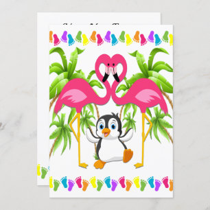 Oh Baby Flamingo Dusche / Adoption Einladung