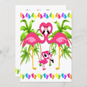 Oh Baby Flamingo Dusche / Adoption Einladung