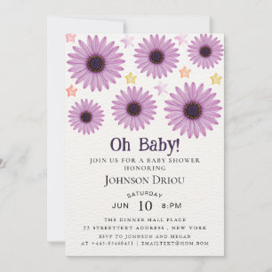 Oh Baby Florale Babyparty-Einladung Einladung