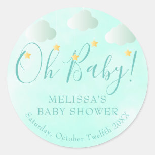 Oh Baby Funkeln Funkeln Neutrale Babyparty Runder Aufkleber