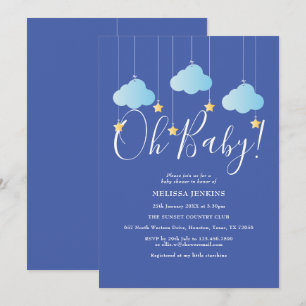 Oh Baby, funkelnder, funkelnder Baby-Junge Shower Einladung