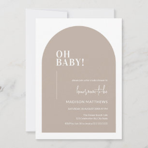 Oh Baby Gender Neutral Minimal Arch Baby Dusche Einladung