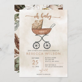 Oh Baby Gender Neutral Pram Boho Babydusche Einladung