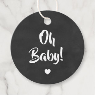 Oh Baby Geschenktafel, Babydusche-Tags, Halbpensio Geschenkanhänger