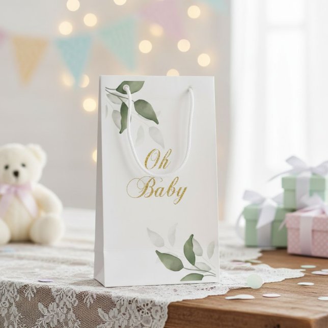 Oh Baby gift bag - Botanical baby bag Kleine Geschenktüte (Von Creator hochgeladen)