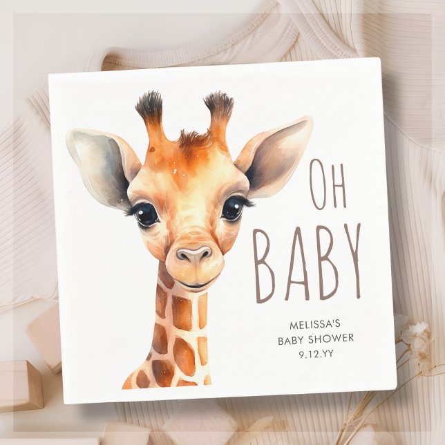 Oh Baby Giraffe Baby Dusche Serviette (Von Creator hochgeladen)