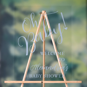 Oh, Baby! Girl Baby Dusche Willkommen Acrylschild