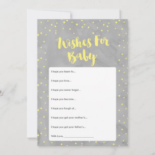Oh Baby Gray and Yellow Baby Showcard Hinweiskarte