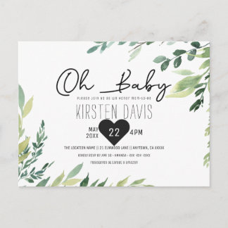 Oh Baby Greenery Baby Duwer Gender Neutral Postkarte