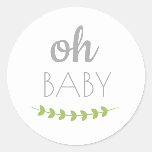 Oh Baby Greenery Stickers (Vorderseite)