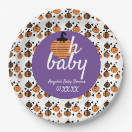 Oh Baby Halloween Confetti Pumpkins Baby Dusche Pappteller