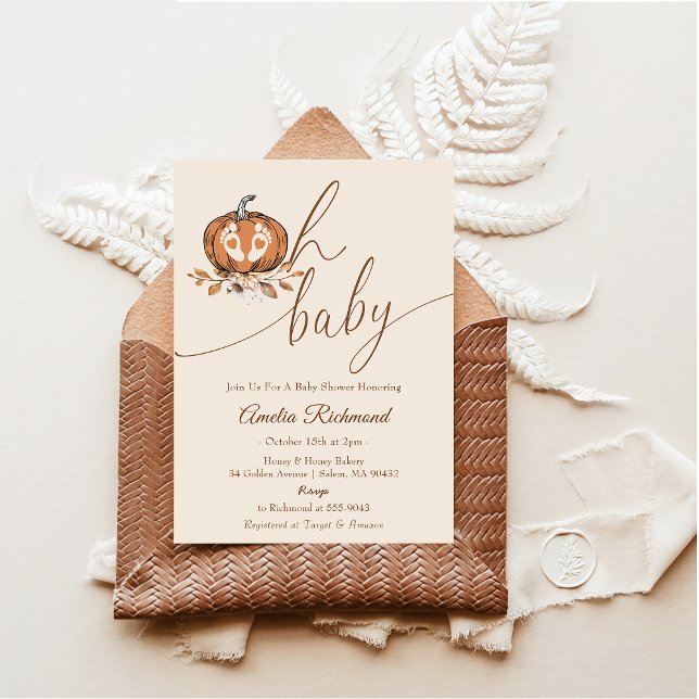 Oh Baby! Herbst Pumpkin Autumn Baby Dusche Einladung (Von Creator hochgeladen)
