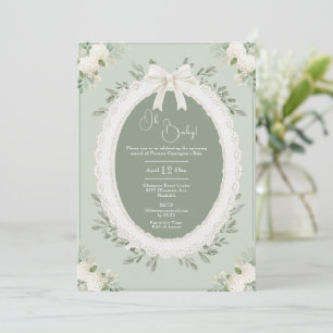Oh Baby Hortensien Vintage Babyparty Einladung