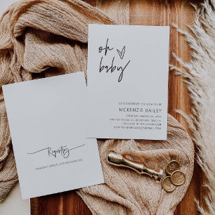 Oh Baby Invitation Baby Shower Party Einladung G40