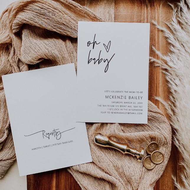 Oh Baby Invitation Baby Shower Party Einladung G40 (Von Creator hochgeladen)