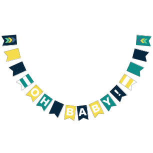 Oh Baby! Jungen-Babyparty nautisch Wimpelkette