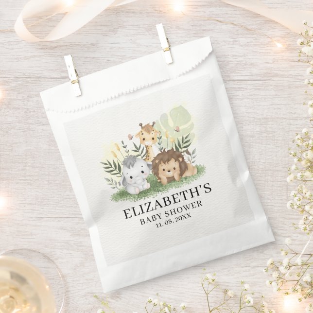 Oh Baby Jungle Animals Baby Shower Geschenktütchen (Ausgeschnitten)