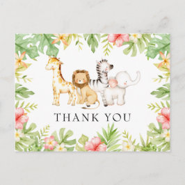 Oh Baby Jungle Baby Dusche Danke Postcard Postkarte