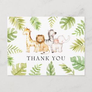 Oh Baby Jungle Baby Dusche Danke Postcard Postkarte