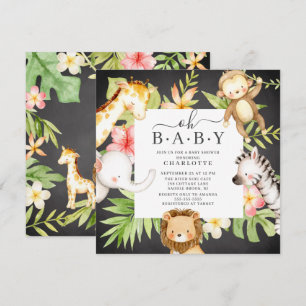 Oh Baby Jungle Baby Dusche Einladung