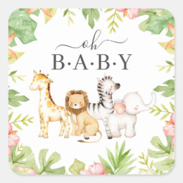 Oh Baby Jungle Baby ShowSquare Sticker