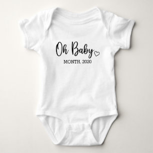 Oh Baby kommt bald Schwangerschaftsankündigung Strampler