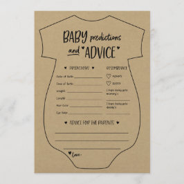 Oh Baby Kraft Predictions and Advice Card Einladung