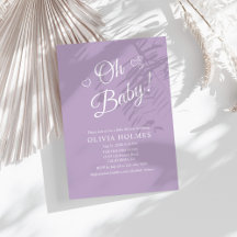 "Oh Baby" Lavender Moderne Minimalistische Babydus