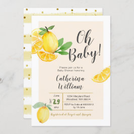 Oh Baby Lemon Baby Shower Einladung