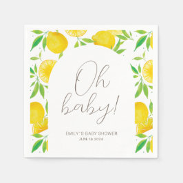 Oh Baby Lemon Watercolor Babydusche Serviette