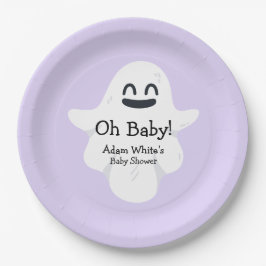 Oh Baby Lila Ghost Halloween Kinderdusche Pappteller