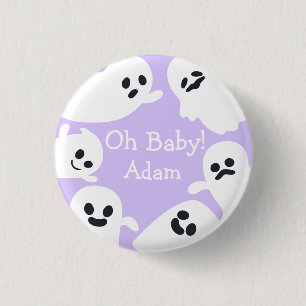 Oh, Baby! Lila Halloween-Herbstdusche Button