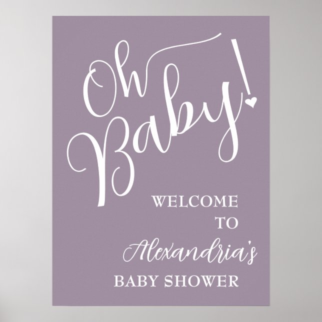 Oh, Baby! Lila Kinderdusche Poster (Vorne)