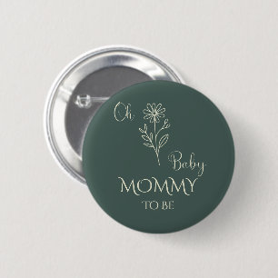 Oh Baby Minimalist Wildflower werdende Mutter Button
