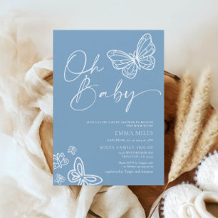 Oh Baby Minimalistisch Baby Shower Einladung