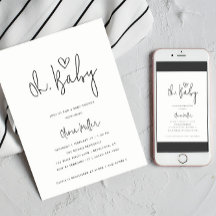 Oh Baby Minimalistisch Gender Neutral Baby Dusche